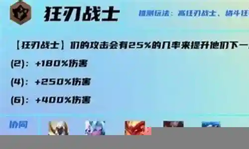 六狂刃战士阵容搭配图插图