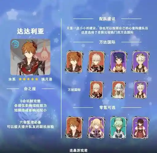 0命达达利亚阵容搭配插图