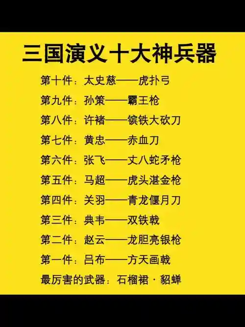 三国英雄武器名字插图