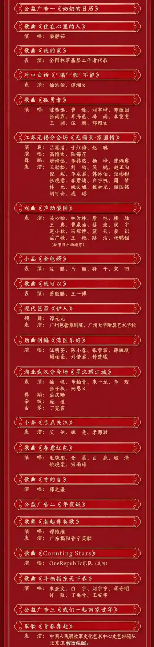 春晚阵容节目_1插图1