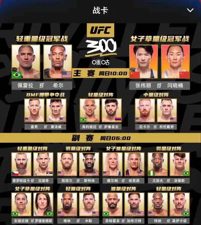 298阵容ufc