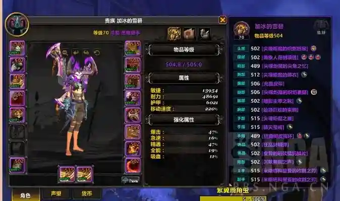 魔兽装备栏等级插件插图