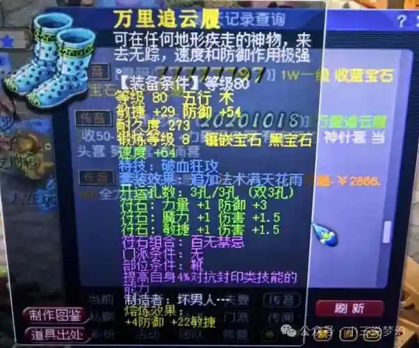 梦幻西游80速度的鞋子插图