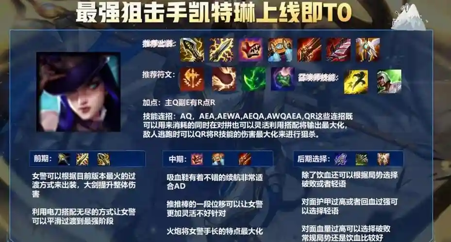 最新凯特琳技能介绍，最新凯特琳技能介绍大全插图1